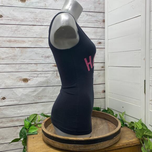 Hello It's Me Black Tank Top Woman's Size Small Adele Song Saying Cotton Shirt S - Picture 3 of 4